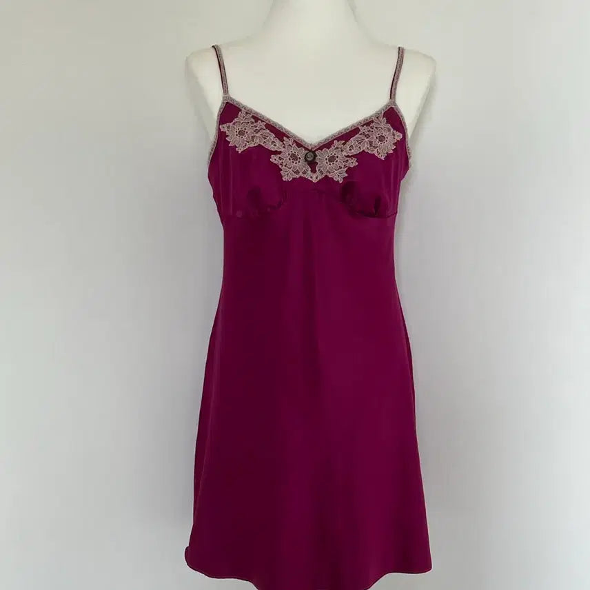 [BUNJANG] Vintage Silk Slip Dress / 빈티지 실크 슬립 원피스 레이어드