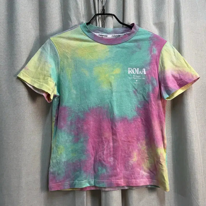 [BUNJANG] ローラローラ (Rola Rola) Tie-Dye Short Sleeve T-Shirt - Size S / S 로라로라 여성 타이 다이 반팔 티셔츠