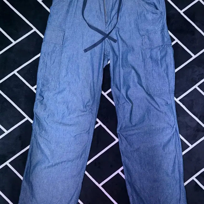 [BUNJANG] Holysun Keystone Chambray Cargo Pants M Light Blue / 홀리선 키스톤 샴브레이 카고팬츠 M 라이트 블루