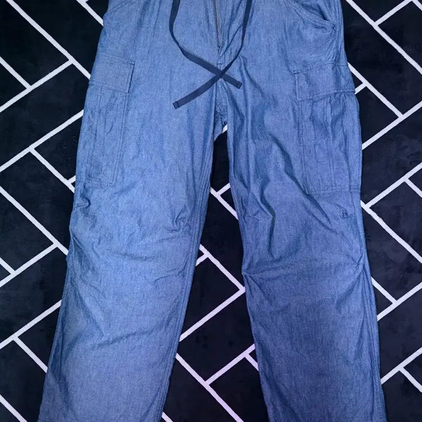 [BUNJANG] Holysun Keystone Chambray Cargo Pants M Light Blue / 홀리선 키스톤 샴브레이 카고팬츠 M 라이트 블루