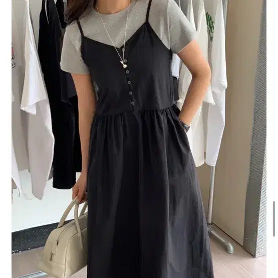 [BUNJANG] Nylon Sleeveless Dress / 나일론 나시 원피스