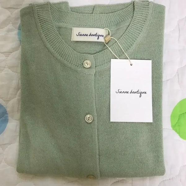 [BUNJANG] Sienne Boutique Vanessa Linen Cardigan - Sage Mint (OS) / [1회 착용] 시엔느 Vanessa Cardigan