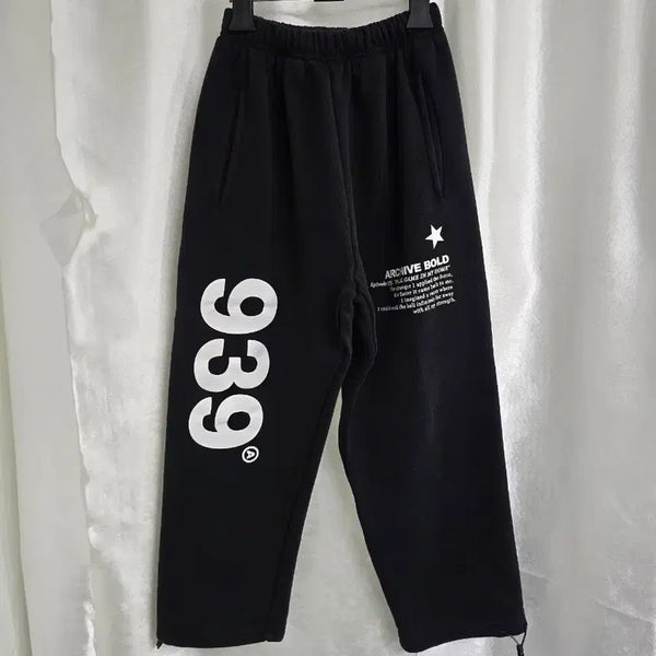 [BUNJANG] 939 Archive Bold Black Training Pants / 939 아카이브볼드 블랙 트레이닝 팬츠 (2091)