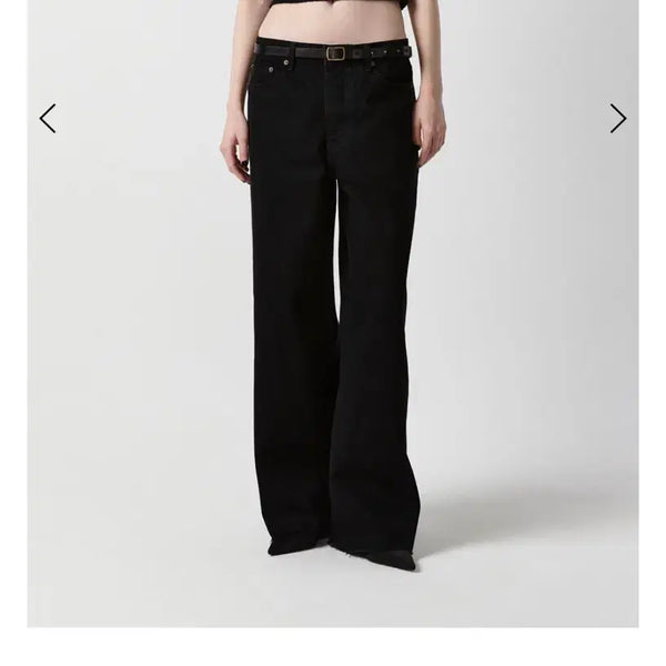 [BUNJANG] EAN JO Black Low Waist Wide Leg Jeans Size 34 / EAN JO 로우 웨이스트 와이드진 블랙