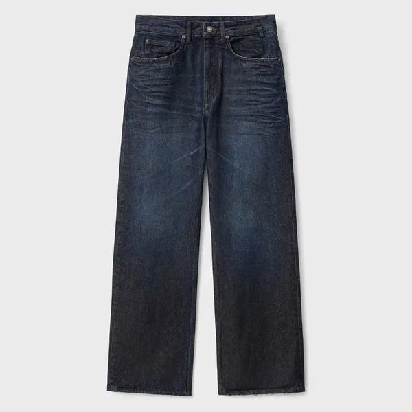[BUNJANG] Bellier Mid-Wide Denim Black Mist Indigo Long Version / [30] 벨리에 미드와이드 데님 블랙 미스트 인디고 롱버전