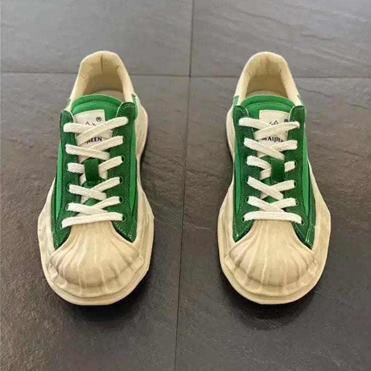 [BUNJANG] Unisex Platform Canvas Sneakers / 오버솔 키높이 캔버스 남녀 공용