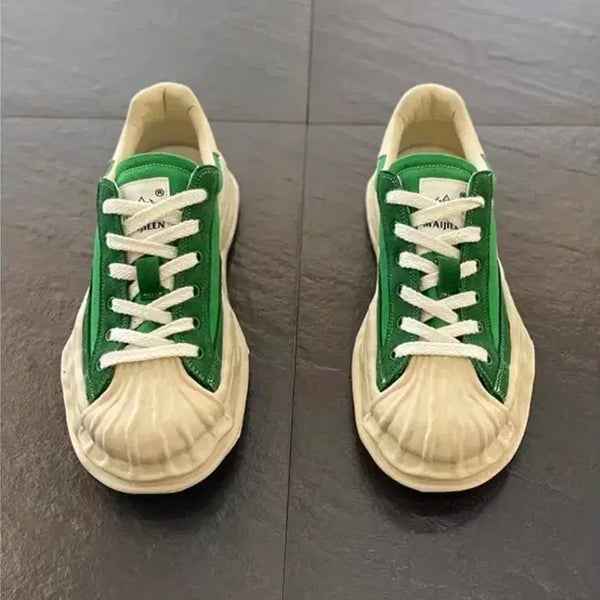 [BUNJANG] Unisex Platform Canvas Sneakers / 오버솔 키높이 캔버스 남녀 공용