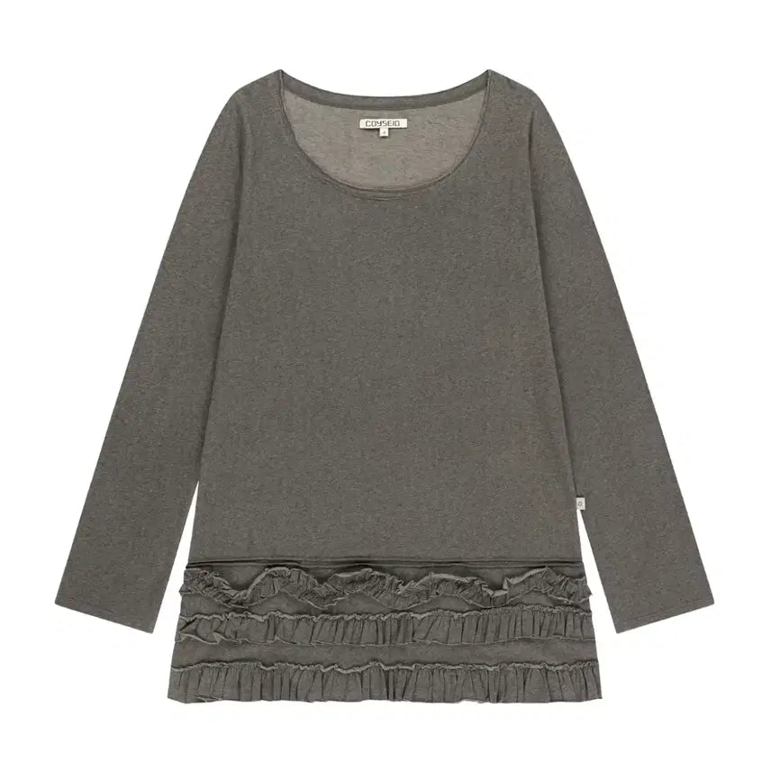 [BUNJANG] Koiseio Multiple Frill Dress Brown Size 1 / 코이세이오 바텀 멀티플 프릴 드레스 브라운 1사이즈