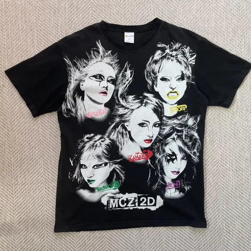 [BUNJANG] Momoiro Clover Z Vintage Punk T-Shirt / 빈티지 모모이로 클로버 펑크 반팔티셔츠 y2k