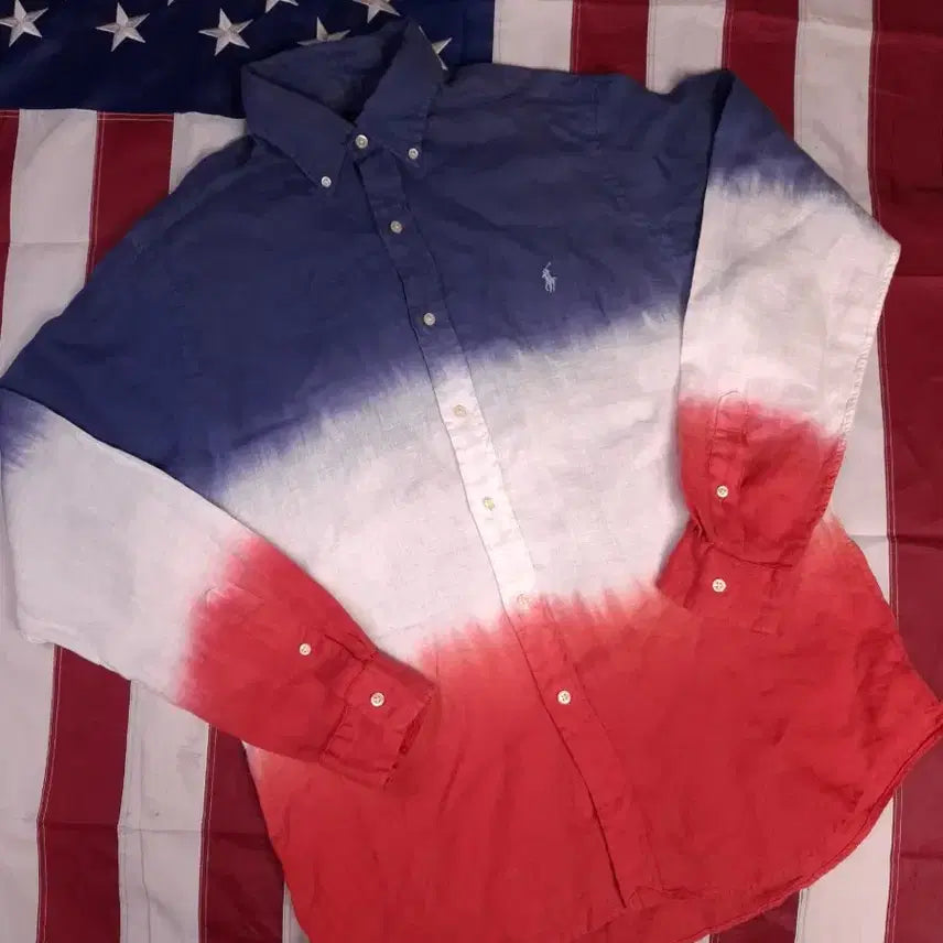 [BUNJANG] Polo Ralph Lauren Original Gradient Linen Shirt / 오리지날 폴로랄프로렌 그라데이션 린넨셔츠