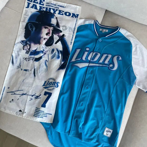 [BUNJANG] Samsung Lions Lee Jae-hyun Replica Jersey & Cheer Towel Set / 삼성라이온즈 레플리카 유니폼 이재현 마킹 응원타올 최강삼성