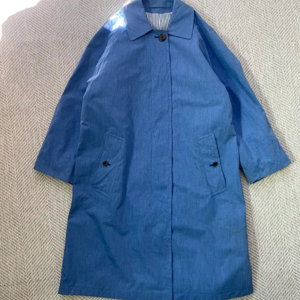 [BUNJANG] Burberry Chambray Blue Trench Coat / Burberry 버버리 샴브레이 블루 트렌치 코트