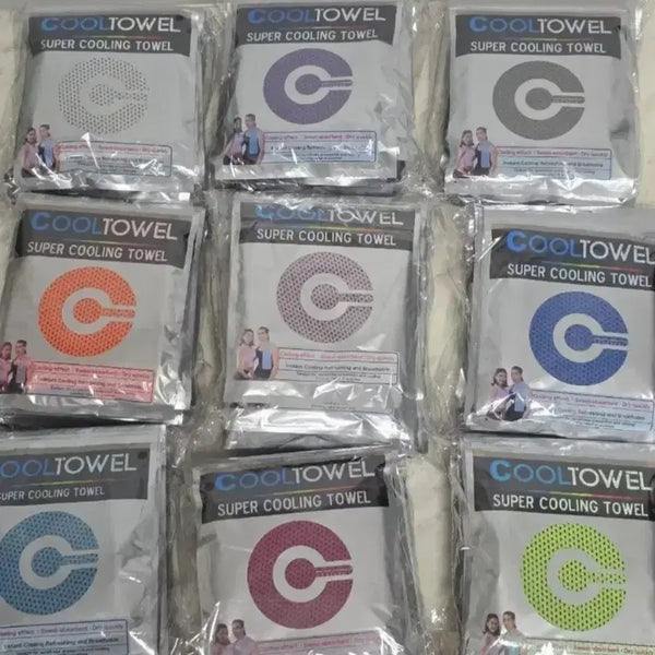 [BUNJANG] Super Cooling Towel Set (10 pcs, Random Colors) / 쿨타월 슈퍼 쿨링 타월 10개 (색상랜덤)
