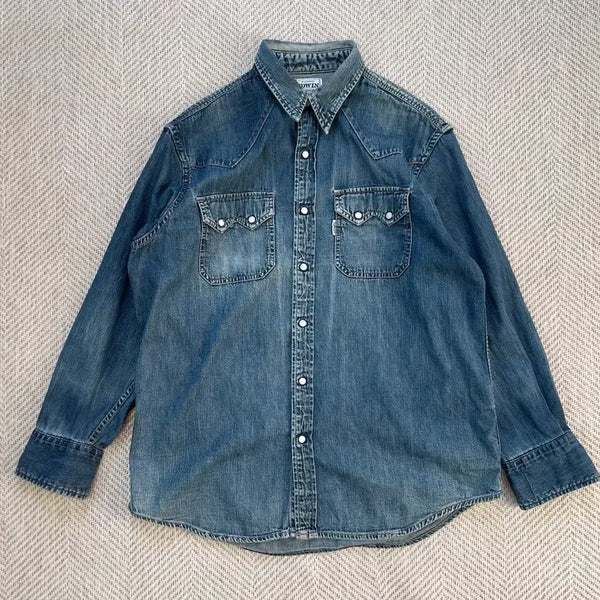 [BUNJANG] Vintage Edwin Western Denim Shirt / 빈티지 에드윈 웨스턴 데님셔츠