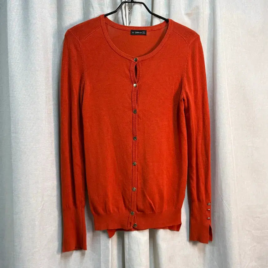 [BUNJANG] Zara Women's Viscose Knit Cardigan Red-Orange / zara 자라 여성 비스코스 니트 가디건 레드오렌지