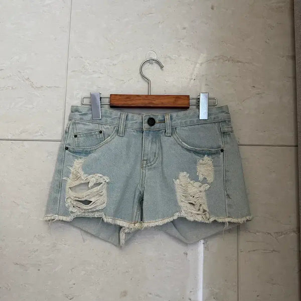 [BUNJANG] Cut-off Damage Denim Shorts / 청반바지 반바지