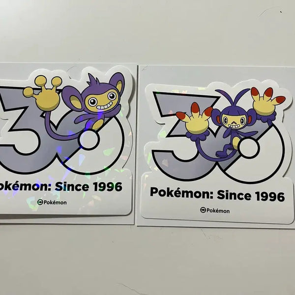 [BUNJANG] Pokemon 30th Anniversary Aipom & Ambipom Hologram Sticker Set / 포켓몬 30주년 스티커 에이팜+겟헨보숭