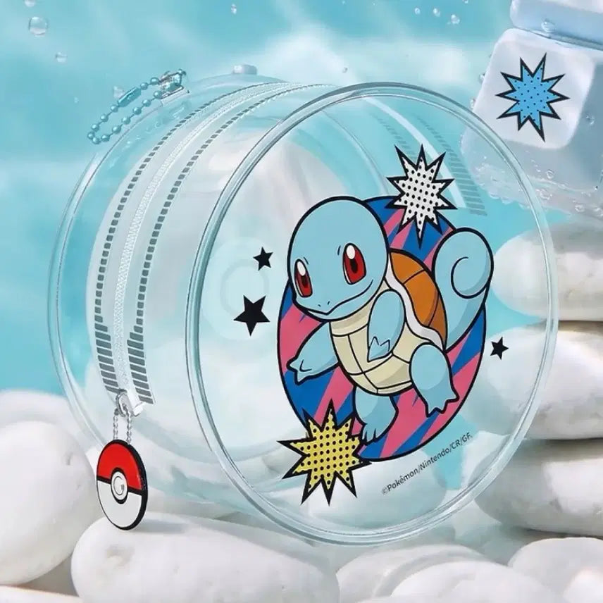 [BUNJANG] Oveje Pokemon Collaboration Squirtle Round Keyring Pouch / 오브제 포켓몬 콜라보 꼬부기 원형 키링 파우치