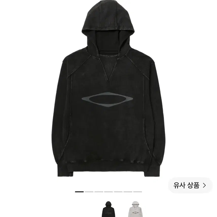 [BUNJANG] Mischief Bleached Pullover Hoodie Washed Black M / 미스치프 블리치드 풀오버 후드 워시드 블랙 M