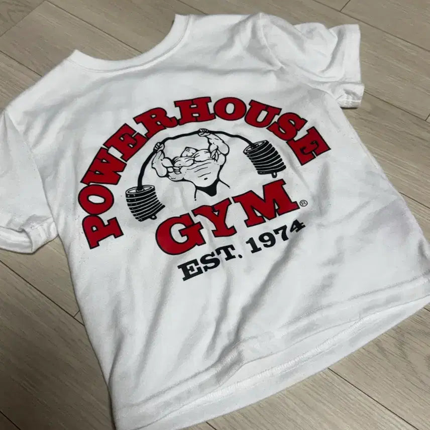 [BUNJANG] Power House Gym T-shirt White / 파워하우스짐 반팔 티셔츠 화이트
