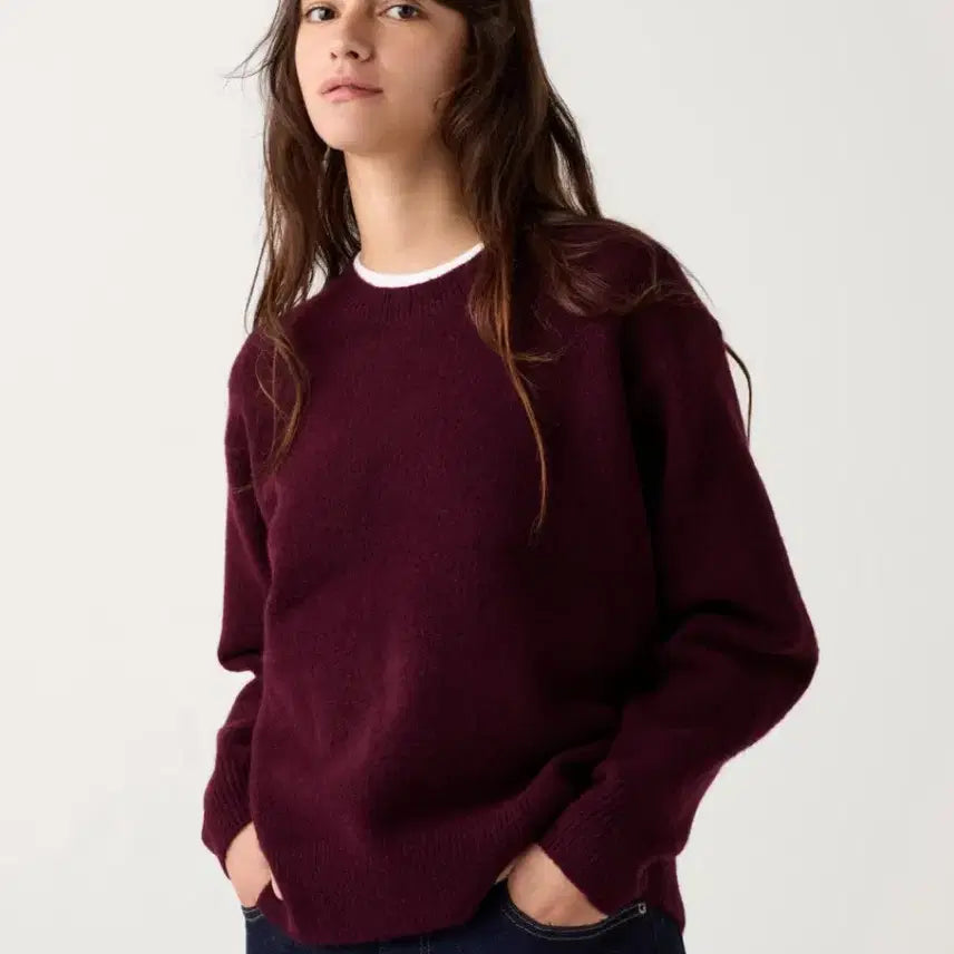 [BUNJANG] Uniqlo Soufflé Yarn Crew Neck Sweater S / 유니클로 수플레얀 크루넥스웨터 s
