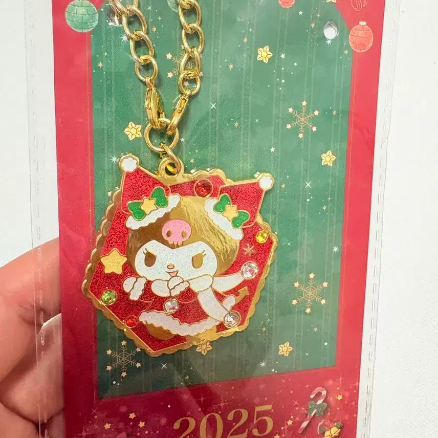 [BUNJANG] Sanrio Christmas Kuromi Metal Charm / 산리오 크리스마스 쿠로미 메탈 참