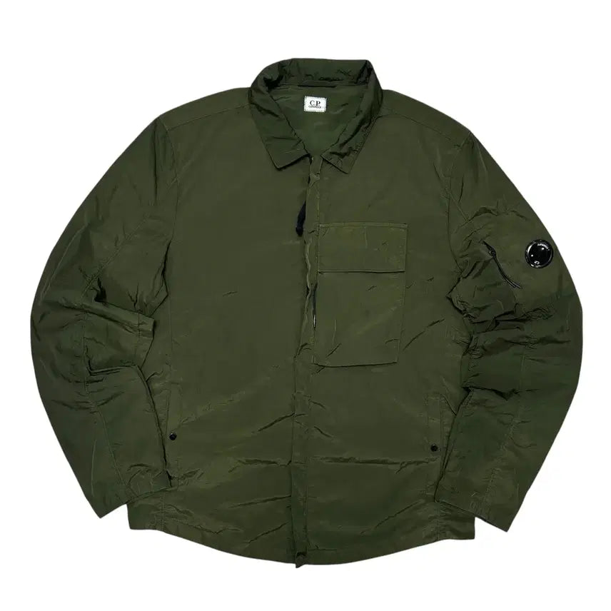 [BUNJANG] CP Company Khaki Chrome Nylon Shirt Jacket XL / CP컴퍼니 카키 크롬 나일론 셔츠자켓(XL)