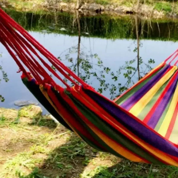 [BUNJANG] Striped Rainbow Hammock Bundle (Set of 2) / 해먹 스트라이프 레인보우2개 일괄