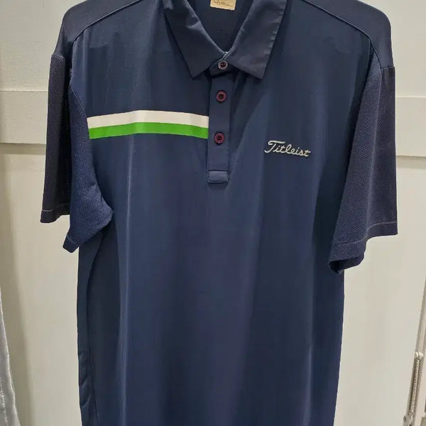 [BUNJANG] Titleist Men's Short Sleeve Performance Polo Shirt Navy Size 100 / 타이틀리스트 남성 반팔 기능성 카라티 네이비 100사이즈