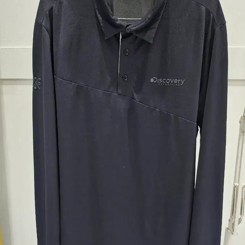 [BUNJANG] Discovery Expedition Long Sleeve Functional Collar T-Shirt Black / 디스커버리 익스페디션 긴팔 기능성 카라 티 블랙