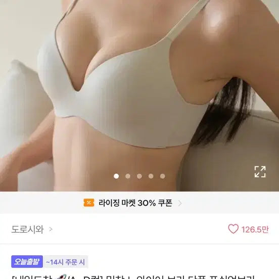 [BUNJANG] Full Support Wireless Push-up Bra (A-D Cup, Plus Size) / [A~D컵] 밀착 노와이어 푸쉬업브라 빅사이즈