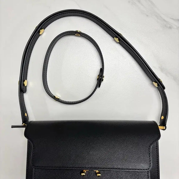 [BUNJANG] Marni East-West Saffiano Trunk Bag Black / 마르니 이스트웨스트 사피아노 트렁크백 블랙