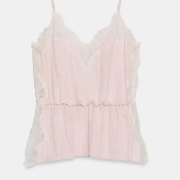 [BUNJANG] Zara Lace Lingerie Top Rose Pink L (New) / 자라 레이스 란제리 탑 로즈핑크 L(새상품)