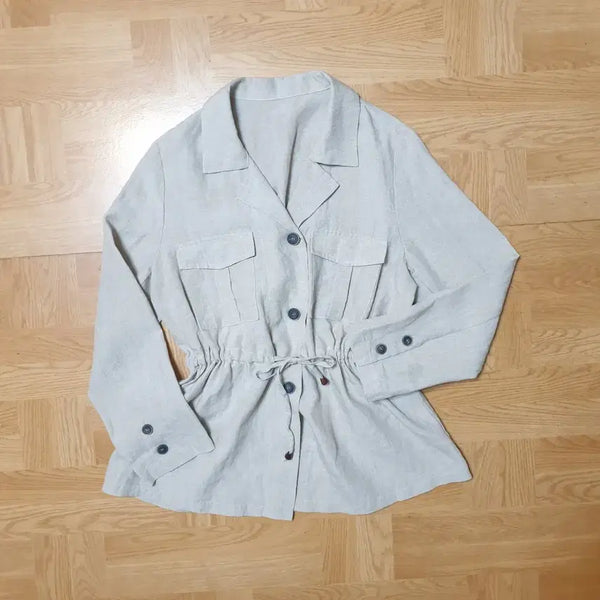 [BUNJANG] Natural Raw Linen Multi-Pocket String Jacket / 내츄럴 생지리넨 멀티포켓 스트링 자켓 아페쎄 마가렛호웰 빔즈 바네사브루노