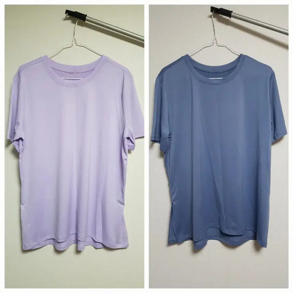 [BUNJANG] Set of 2 Cooling Short Sleeve T-Shirts / 새상품급)냉감 반팔 티셔츠 2종