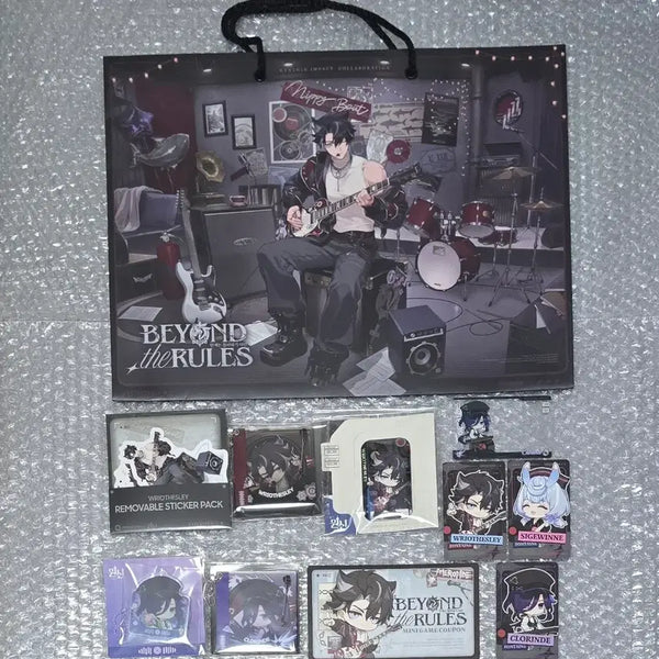 [BUNJANG] Genshin Impact Wriothesley Samsung Pop-up Set Sticker, Photocard, Badge, LP Keyring, Clorinde / [일괄]원신 라이오슬리 삼성팝업 스티커 포카 뱃지 lp키링 클로린드 특전