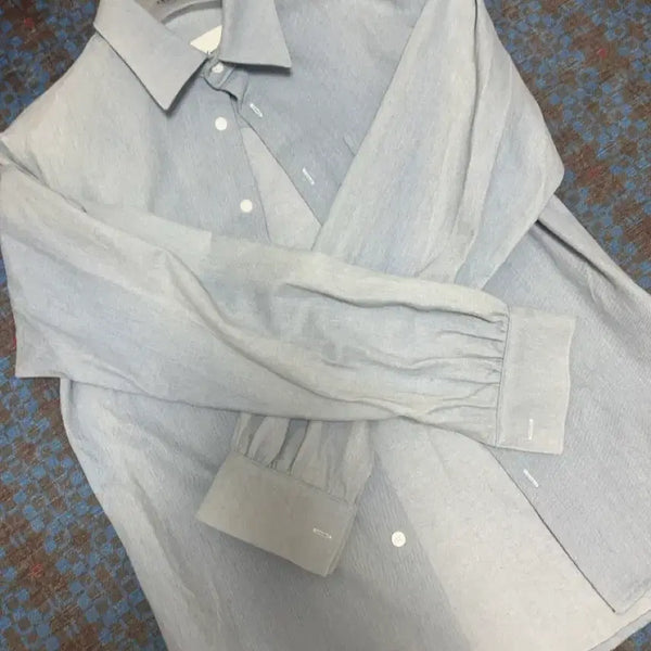 [BUNJANG] Not Your Roses Blue Shirt / 낫유어로즈 blue shirts