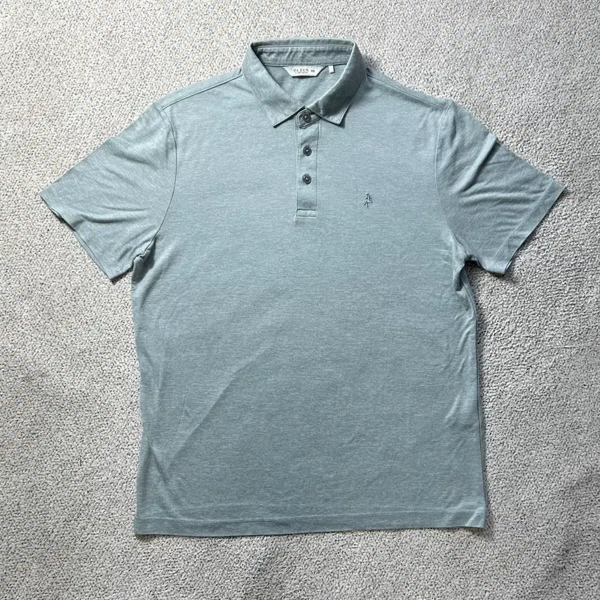 [BUNJANG] Olsen Linen Solid Short Sleeve Polo Shirt / 올젠 린넨 솔리드 반팔 카라티 폴로 카라반팔 100
