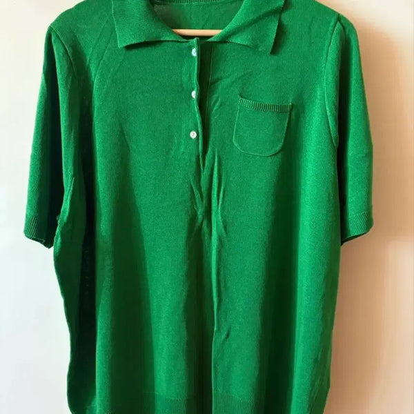 [BUNJANG] Women's Plus Size Summer Knit Green / 여성 빅사이즈 여름 니트-새옷