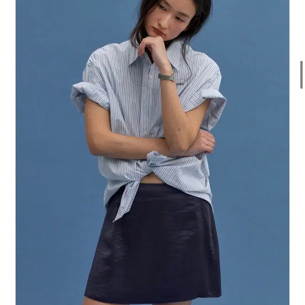 [BUNJANG] HOOWAS Lace Satin Skirt / 호와스 LACE SATIN SKIRT 레이스 새틴 스커트(치마바지)