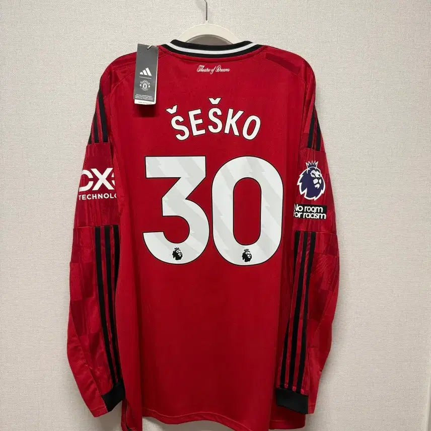 [BUNJANG] Manchester United 25-26 Home Long Sleeve No. 30 Mount Replica Jersey / (새상품) 25-26 맨유 홈 긴팔 No.30 세슈코 정품 유니폼