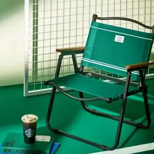 [BUNJANG] Starbucks x Lacoste Folding Chair - Green (Sealed) / 미개봉)새상품 스타벅스 라코스테 폴딩체어 그린