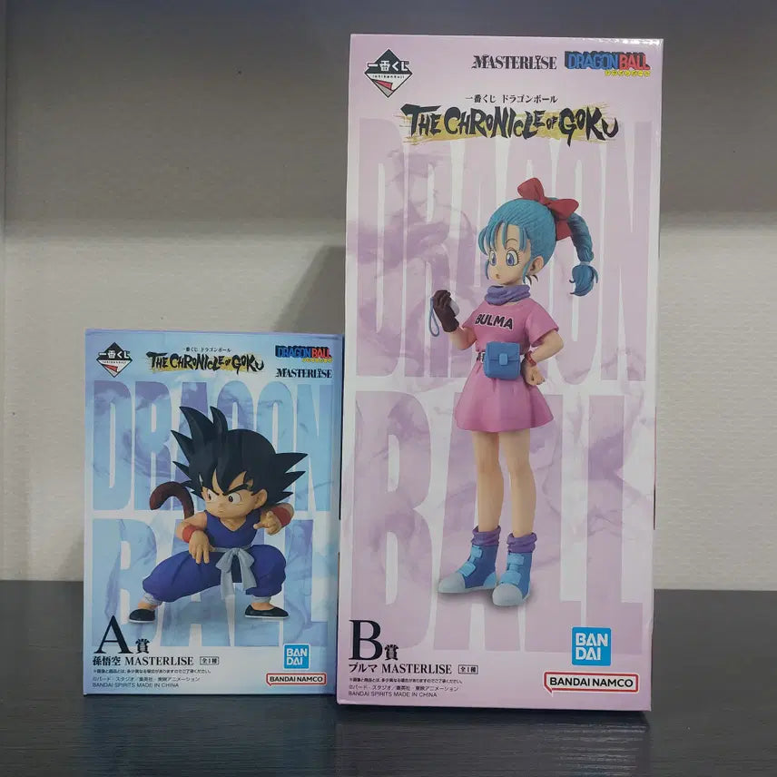 [BUNJANG] Dragon Ball Ichiban Kuji THE CHRONICLE OF GOKU Son Goku & Bulma Figure Bundle Set / 드래곤볼 손오공 A상 부르마 B상 일괄 제일복권 크로니클 이치방쿠지