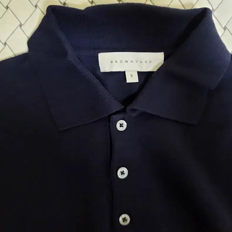 [BUNJANG] Brown Yak Hard Twist Polo Shirt Size 5 / 브라운야드 하드트위스트 폴로셔츠 5사이즈