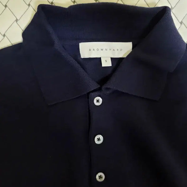 [BUNJANG] Brown Yak Hard Twist Polo Shirt Size 5 / 브라운야드 하드트위스트 폴로셔츠 5사이즈