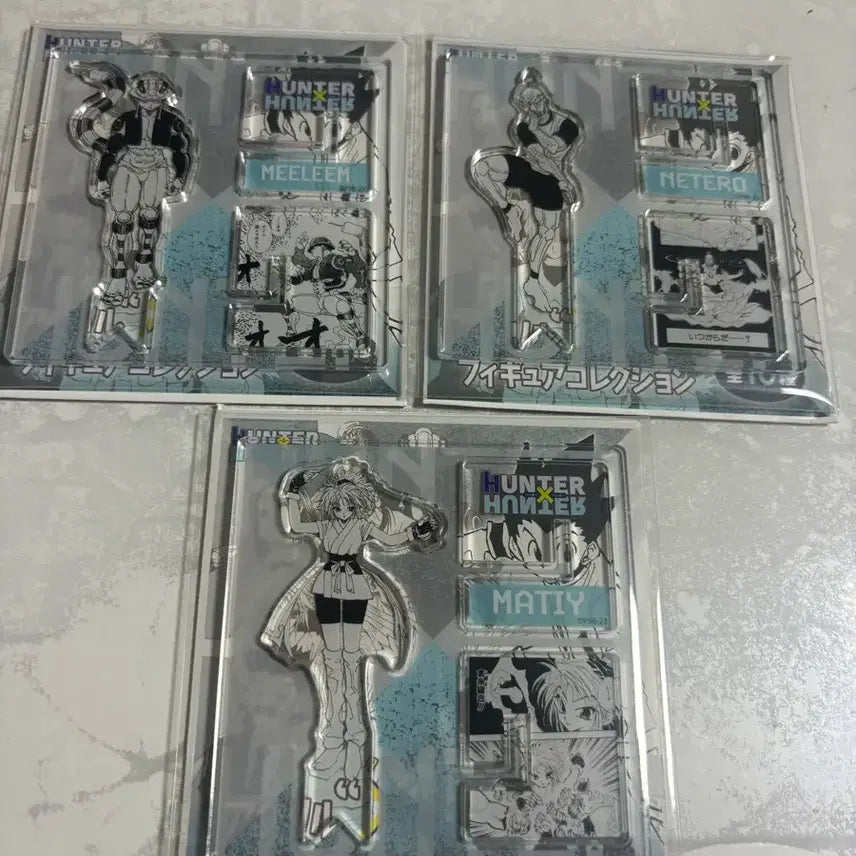 [BUNJANG] Hunter x Hunter Original Acrylic Stand 3-Piece Bundle Set (Meruem, Netero, Bisky) / 헌터x헌터 원작 아크릴 스탠드 3종 일괄 판매합니다 (메르엠, 네테로,