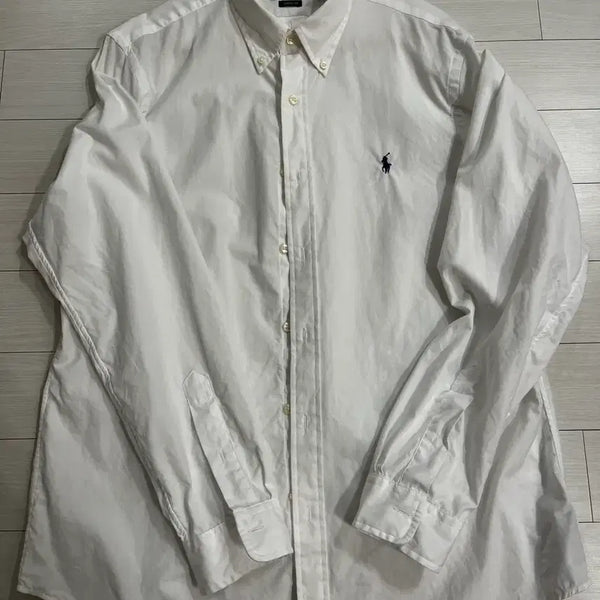 [BUNJANG] Polo Ralph Lauren Poplin White Shirt L / 폴로랄프로렌 포플린 화이트 셔츠 L