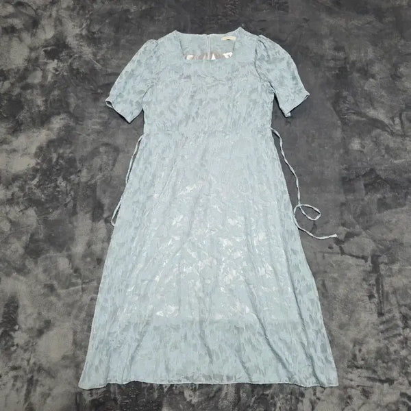 [BUNJANG] Women's Square Neck Short Sleeve Dress / (F)여성 스퀘어넥 반팔 원피스