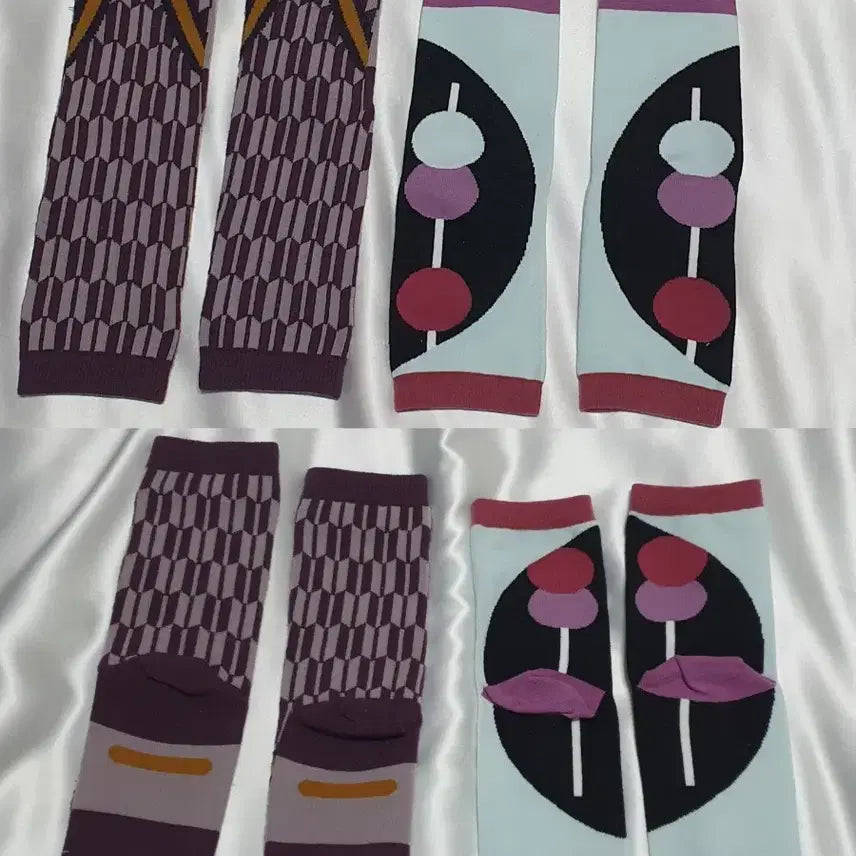 [BUNJANG] Purple Mint Blue Ladybug Tabby Toe Socks / 퍼플 민트블루 무당벌레 탕후루 타비 발가락 쫄쫄이 양말 삭스