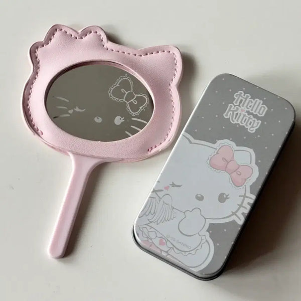 [BUNJANG] Philimili Angel Hello Kitty Hand Mirror & Spatula Brush Set / 필리밀리 천사 헬로키티 손거울 스파출라 브러쉬